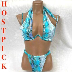 New Shein 2 piece snake skin swimsuit S